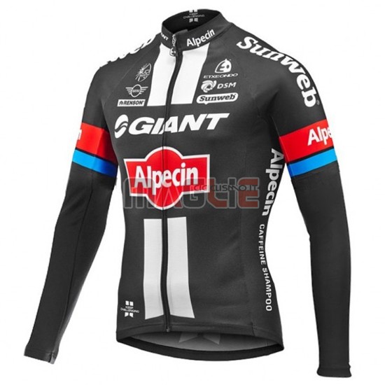 Maglia Giant manica lunga 2016 nero e rosso